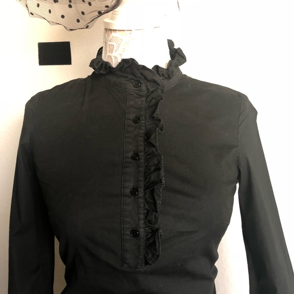 Tory Burch Tops - Beautiful Tory Burch ruffle detail high neck shirt